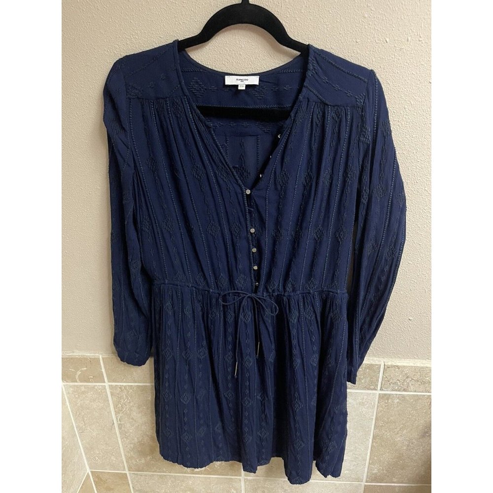 suncoo paris Navy Dress 3/4 Sleeve T1